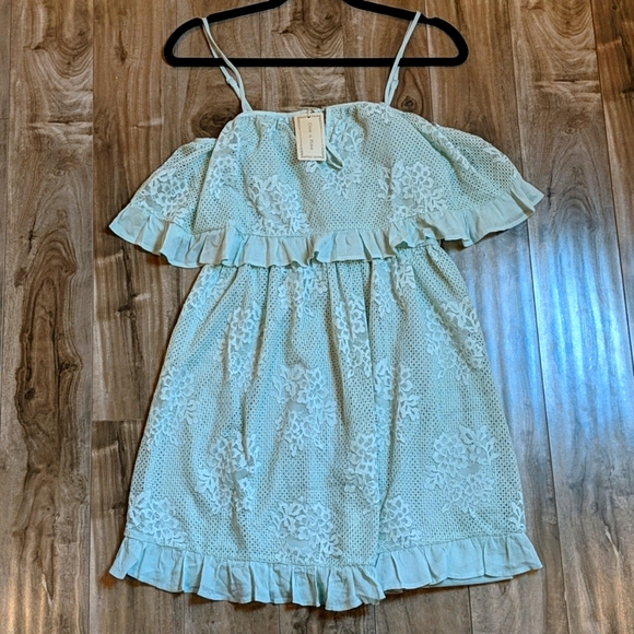 NWT DOE & RAE Mint Green Floral Lace Sundress